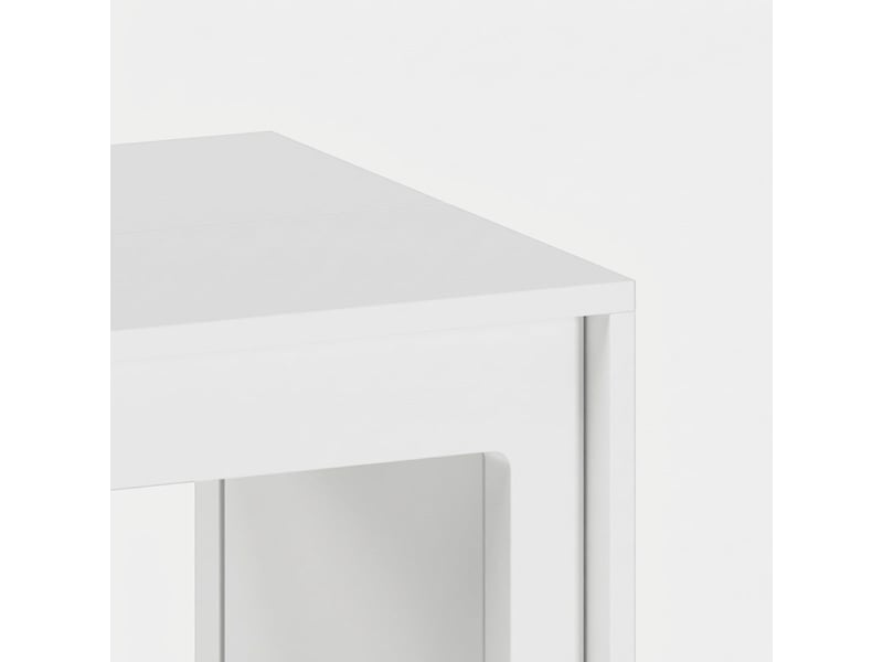 Console extensible gain de place en mdf anti-rayures, made in italy, nivara - blanc  - Conforama C