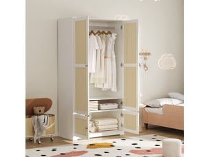 Armoire BEAOK coloris blanc largeur 90 cm