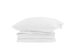 Duvet 2-en-1 avec oreiller 2 pièces - couette blanc plume de canard
