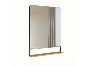 Miroir rectangulaire à fixer coloris noir <strong></strong> <strong></strong> - 80 cm x 60 cm