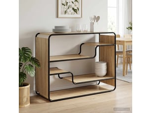 Buffet    <strong></strong> <strong></strong> - 98 cm coloris beige 