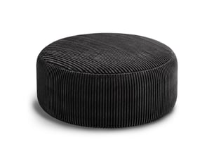 Fauteuil simple - 143x55cm - fauteuil pouf géant poire en mousse mémoire et tissu corduroy doux - noir