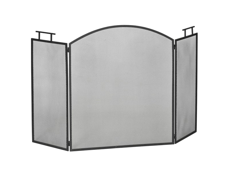  Pare-feu de cheminée à 3 panneaux 128 x 76,5 cm – noir – pliable, maille métallique et 2 poignées  - Conforama A