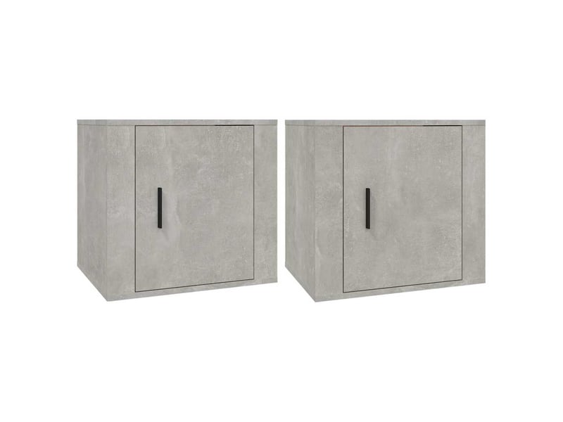  Lot de 2 table de chevet chanmbre, table d'appoint gris béton 50x39x47 cm  - Conforama A