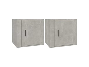 Lot de 2 table de chevet chanmbre, table d'appoint gris béton 50x39x47 cm