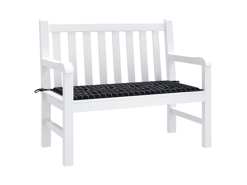  Coussin de banc de jardin, coussin d'assise carreaux noir 120x50x3cm tissu oxford cf52706  - Conforama C