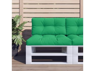 Lot de 2 coussins de palette, coussins de canapé vert tissu cf59634