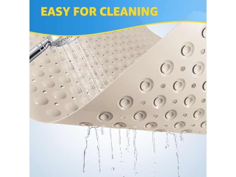  Tapis de douche en tpe à ventouses - 47 x 32 pouces - beige  - Conforama E