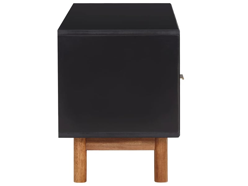  Meuble tv - banc tv - meuble de rangement 100x35x45 cm bois d'acacia massif et mdf  - Conforama C
