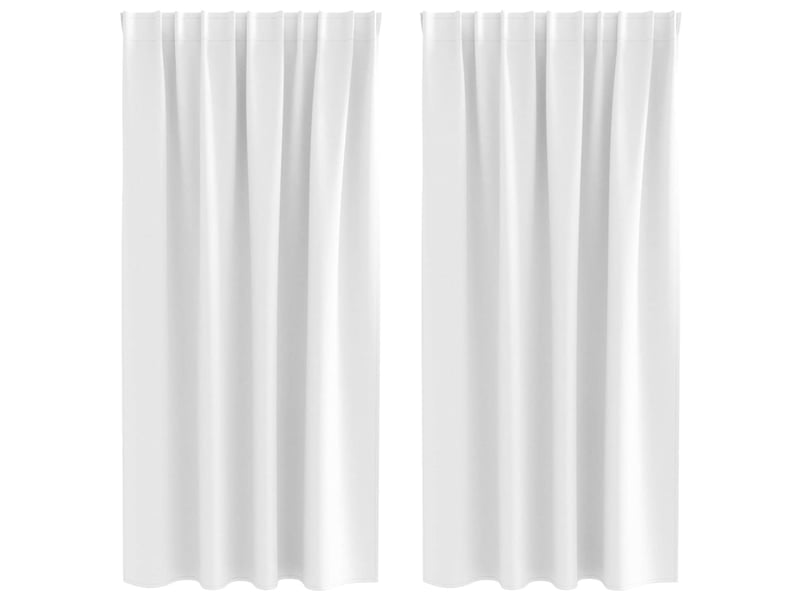 Lot de 2 rideaux occultants, rideaux black-out avec anneaux blanc lumineux polyester cf44574 - Conforama A