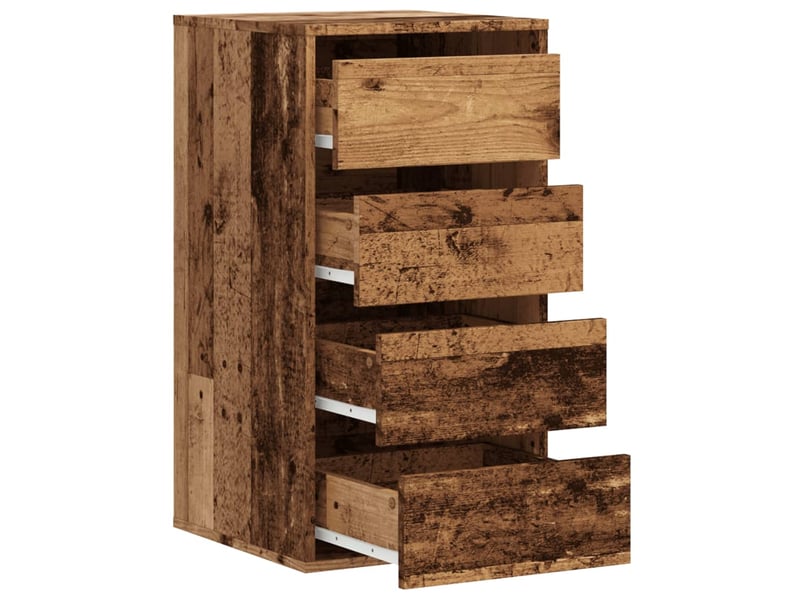  Commode chambre adulte, commode d'angle vieux bois 40x41x76 cm bois d'ingénierie  - Conforama E