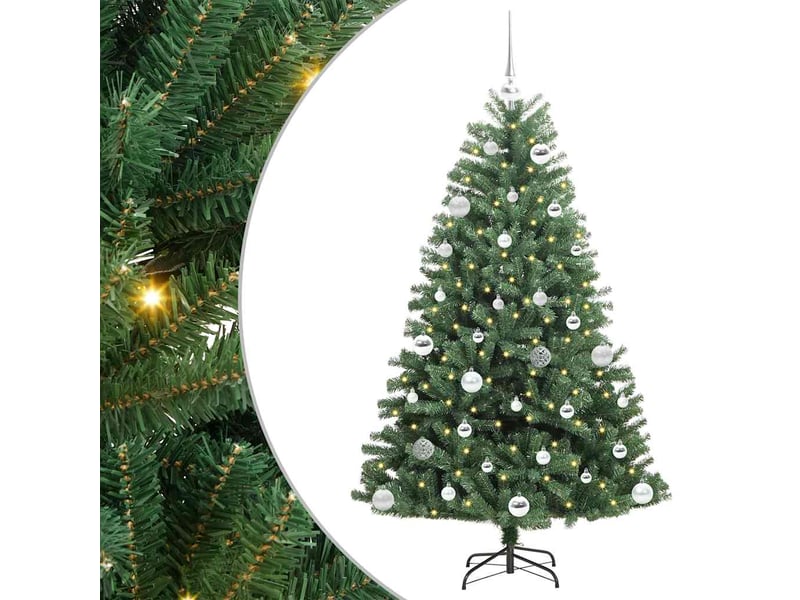  Sapin de noël - arbre de noël artificiel à branches articulées vert 150 cm  - Conforama A