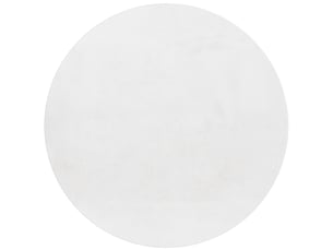 Tapis rond fausse fourrure toucher doux blanc 160x160cm