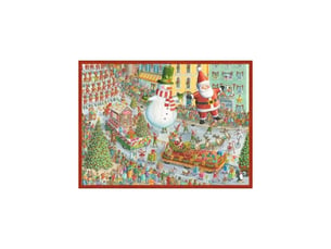Puzzle 500 pieces scene de fete hiver avec formes de pieces uniques