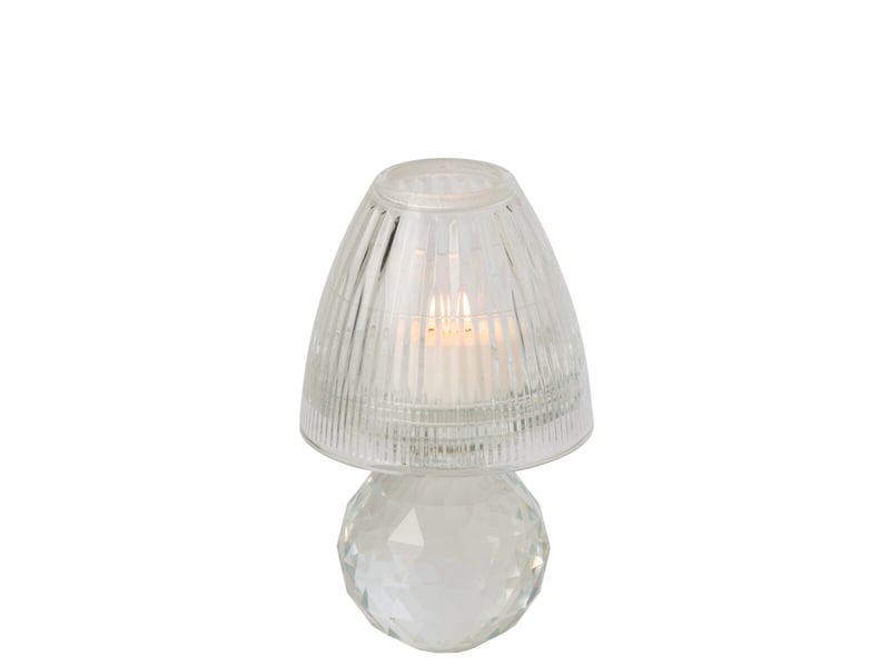  Photophore design en cristal célian 18cm transparent  - Conforama B