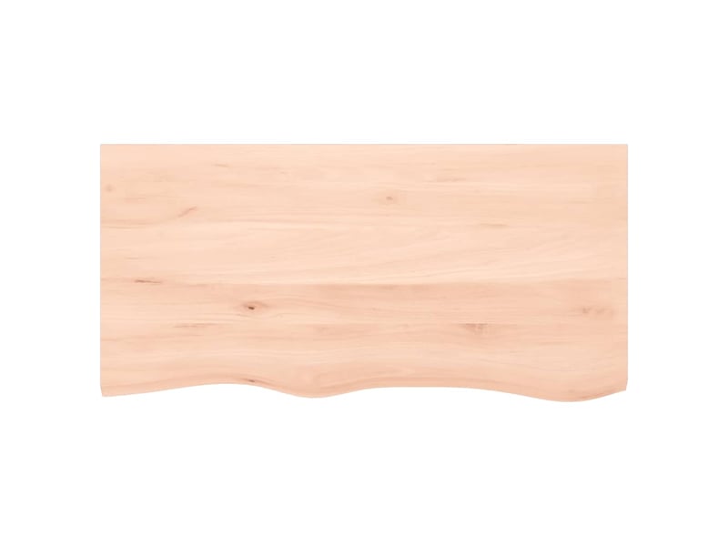 Comptoir de salle de bain, plan de travail 100x50x(2-4)cm bois massif non traité cf65696 - Conforama D