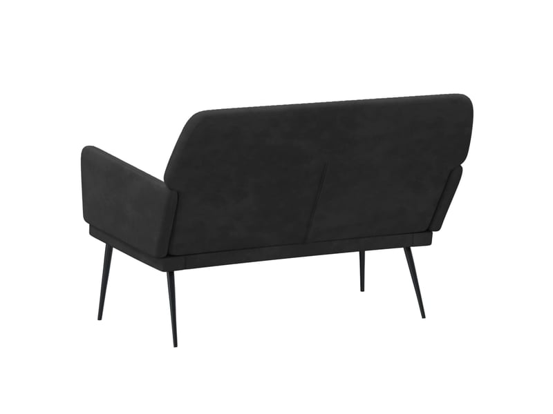  Banc chambre, banc de lit noir 108x79x79 cm velours shl51208  - Conforama E