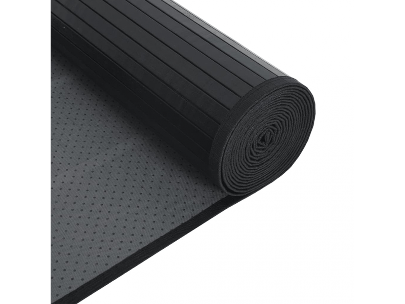  Tapis rectangulaire noir 60x400 cm bambou - comfortxl 376846 - Conforama E