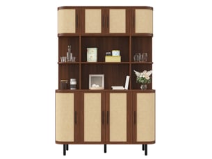 Buffet 8 porte(s)  0 tiroir(s) MODENVIE  - 120 cm coloris bois foncé 