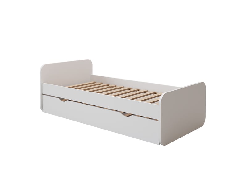  Lit gigogne 90x200 cm lupin  blanc Lupin - Conforama A