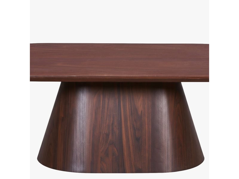  Table basse ovale couleur bois foncé 120 cm  - Conforama E