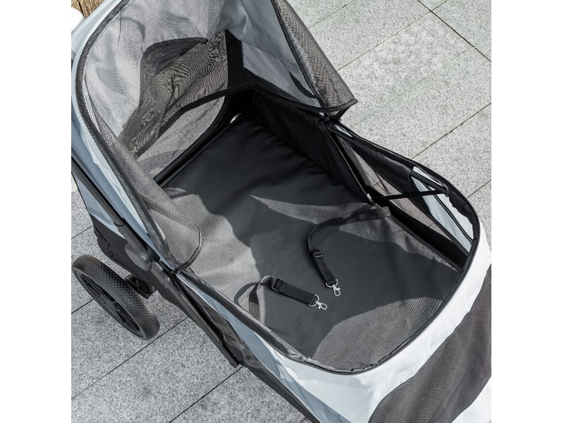 Poussette pliable 124x67x100 cm gris - Conforama B