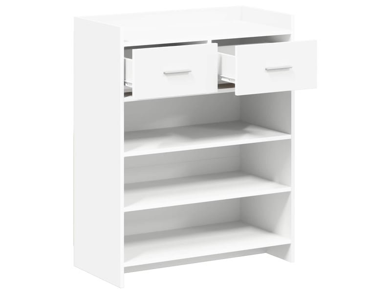  Meuble à chaussure, cabinet à chaussures 73,5x36x92 cm bois d'ingénierie blanc  - Conforama D