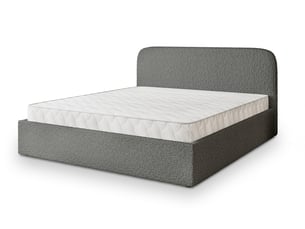Lit coffre 140x200 cm <strong>MASSENO</strong>  <strong></strong> coloris gris