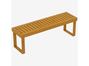 Banc de jardin banc en bois de pin 2 places banquette de jardin assise à lattes 132 x 34 x 43 cm bois naturel