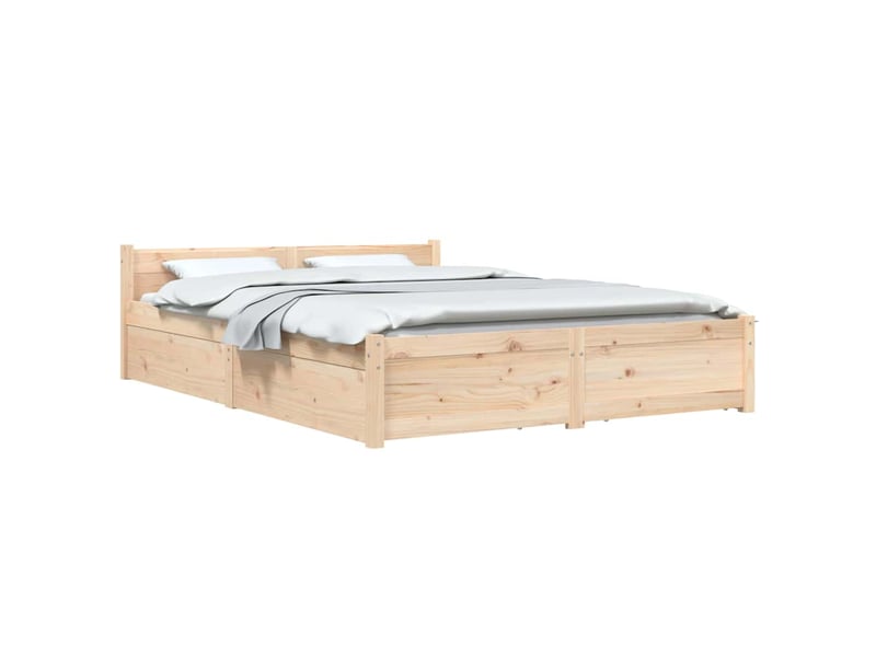  Lit double- lit adulte -  cadre de lit sans matelas avec tiroirs 120x200 cm  - Conforama B