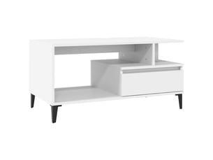 Table basse rectangulaire coloris blanc  