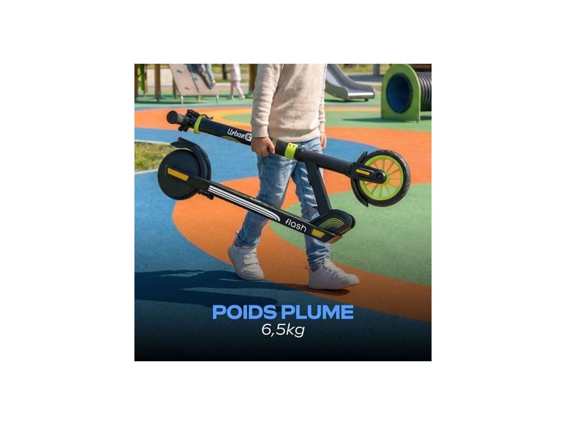 Trottinette electrique enfant ride flash 16 kmh 6,5 pouces led rgb avec guidon reglage AADBU48728 - Conforama C