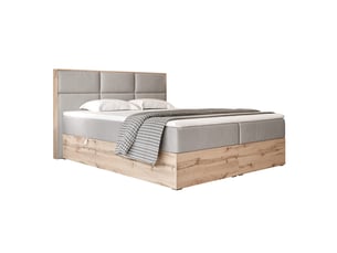 Lit coffre 120x200cm <strong>IDOHOME</strong>  <strong>LAVIO</strong> coloris gris