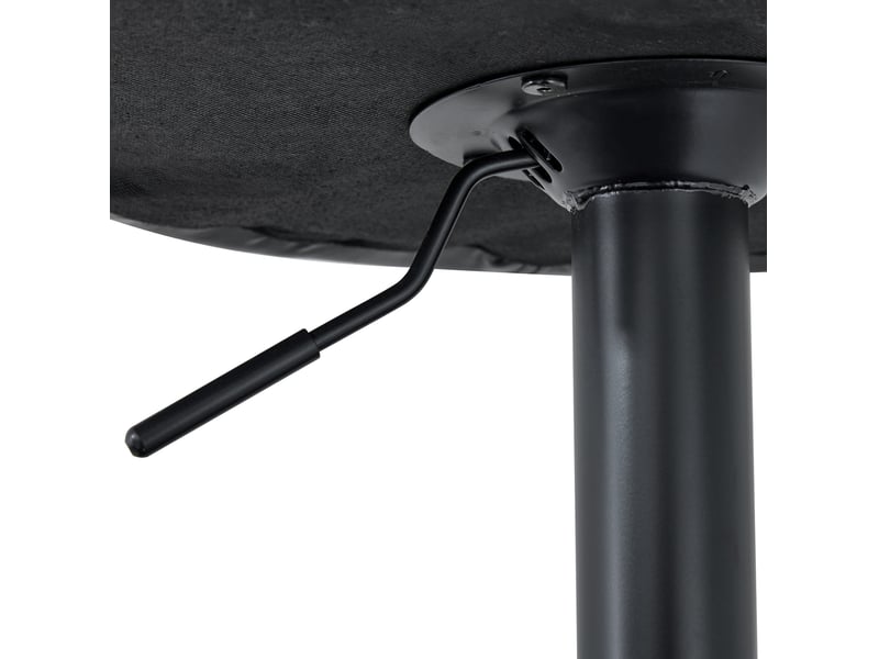 Tabourets de bar 49,7x45x110 cm lot de 2, réglables en hauteur, pivotants 360°, chaise de bar, polyuréthane (pu), noir  - Conforama E