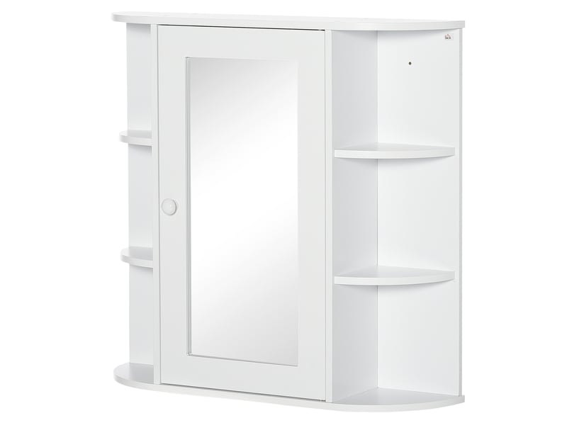  Armoire de toilette avec miroir et 8 compartiments blanc 66 x 17 x 63 cm  - Conforama B
