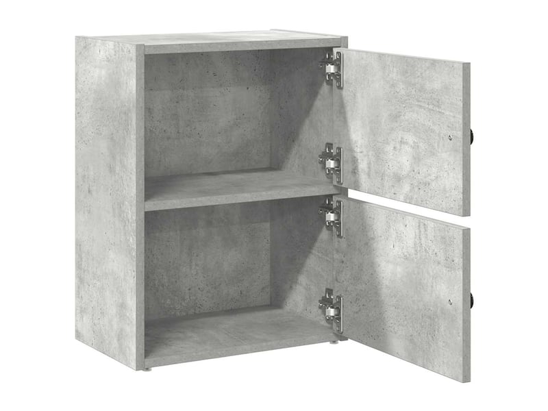  Bibliothèque, meuble de rangement salon gris béton 40x24x52 cm bois d'ingénierie  - Conforama E
