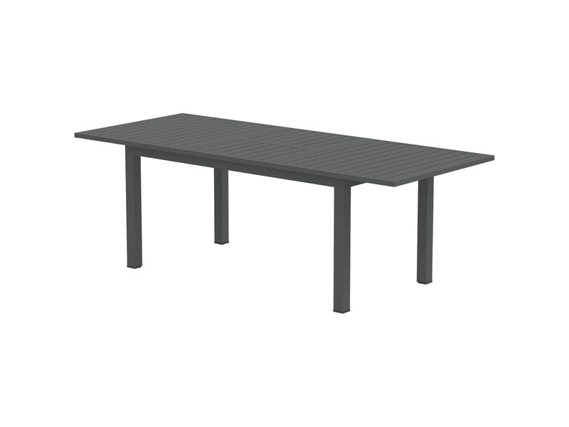 Table de jardin extensible en aluminium, 160220 x 90 cm, résistante aux intempéries, table de balcon, antidérapante, table de buffet, grise - Conforama B