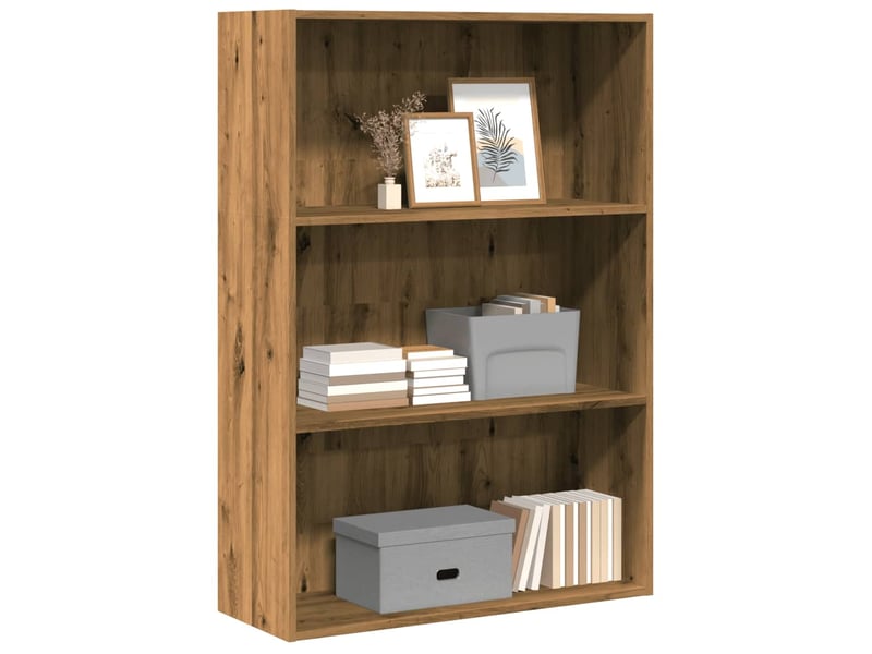  Bibliothèque, étagère de rangement chêne artisanal 80x30x114 cm bois d'ingénierie  - Conforama B