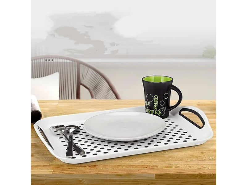  Plateau de service rectangulaire pour thé, repas tv, plateau cuisine  - Conforama E