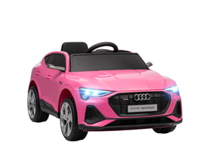 Voiture électrique enfants, véhicule électrique 12v avec télécommande 2,4g, phares, musique, klaxon, port usb, mp3, rose