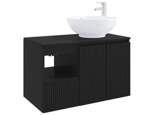 Ensemble de mobilier de salle de bain 2 pc noir cf64178
