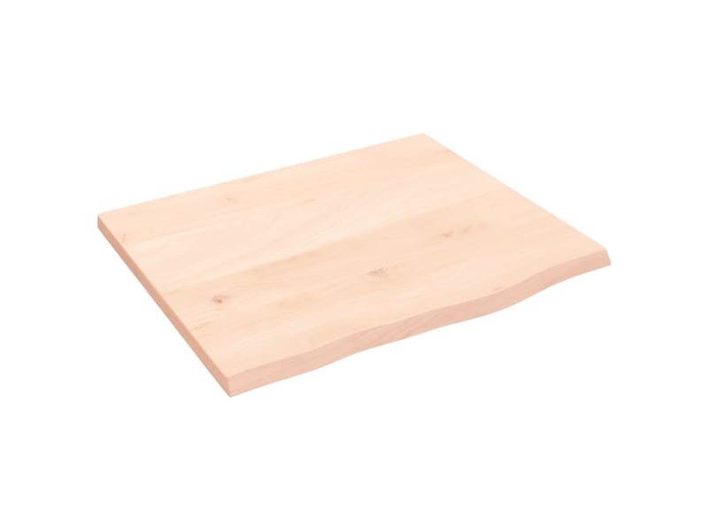 Comptoir de salle de bain, plan de travail 60x50x2 cm bois massif non traité cf65751 - Conforama A