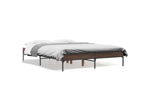 Lit 2 places 135x190 cm    coloris marron