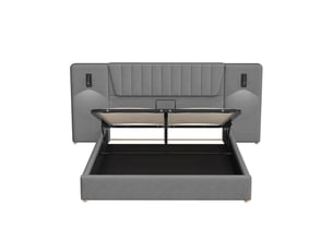 Lit coffre 180x200 cm SOGEU coloris gris
