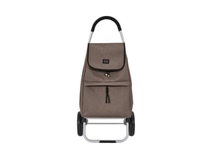 Chariot de course - elle home - aluminium - pratique - noir et marron