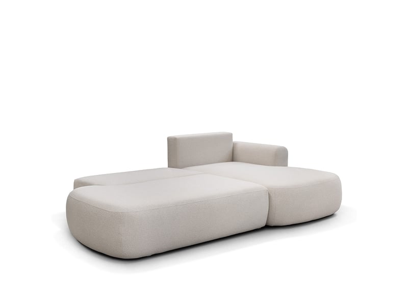  Canapé molino convertible 4 places angle droit crème laine bouclée - écru 3CA61.LO.4AC.D.02 - Conforama D