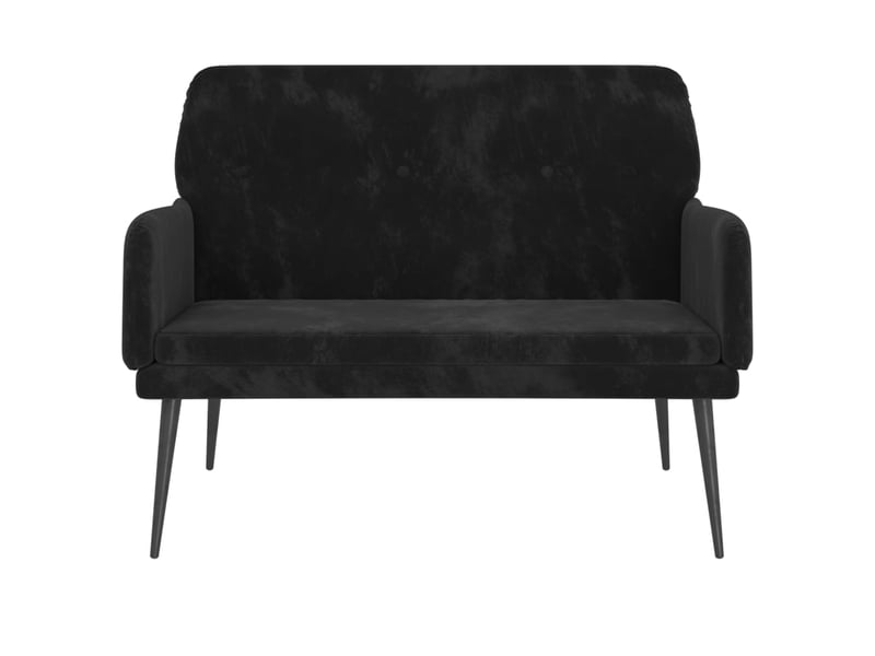  Banc chambre, banc de lit noir 108x79x79 cm velours shl24165  - Conforama C