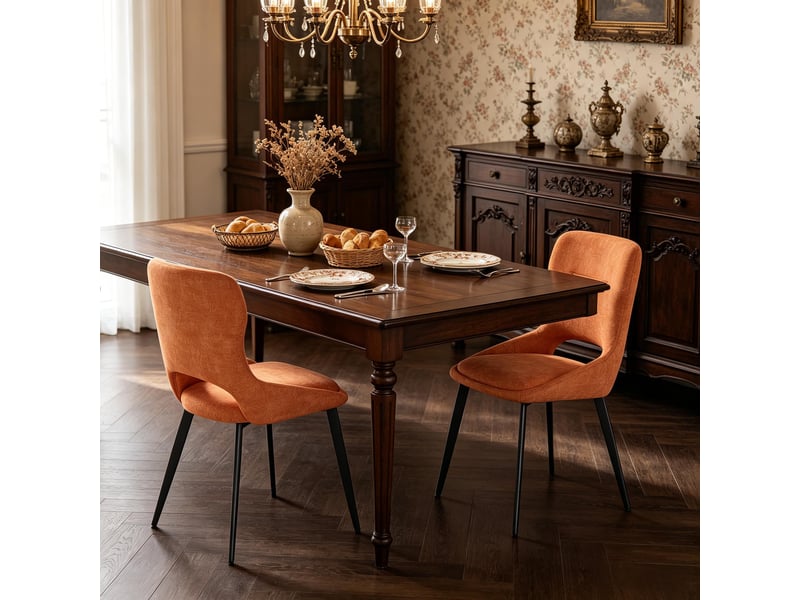  Chaises élégance lot de 2, salle à manger, fauteuils d'appoint modernes, salon rembourré multifonctionnel  - Conforama B