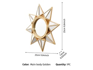 Miroir  à poser coloris jaune <strong></strong>  <strong></strong> - 1 cm x 1 cm