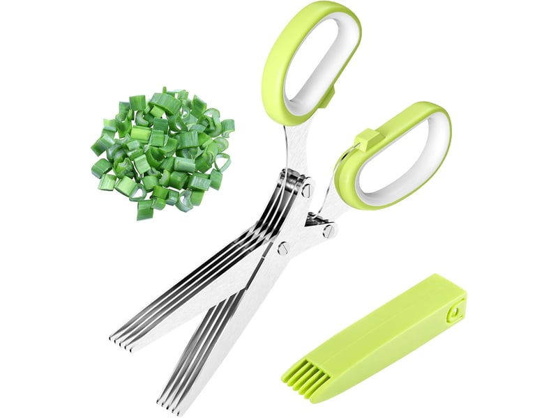  Ciseau de cuisine à 5 lames en acier inoxydable avec couvercle de sécurité  - Conforama A